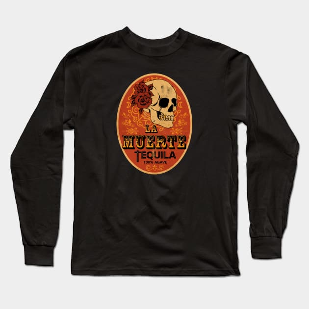 La Muerte Tequila Vintage Long Sleeve T-Shirt by CTShirts